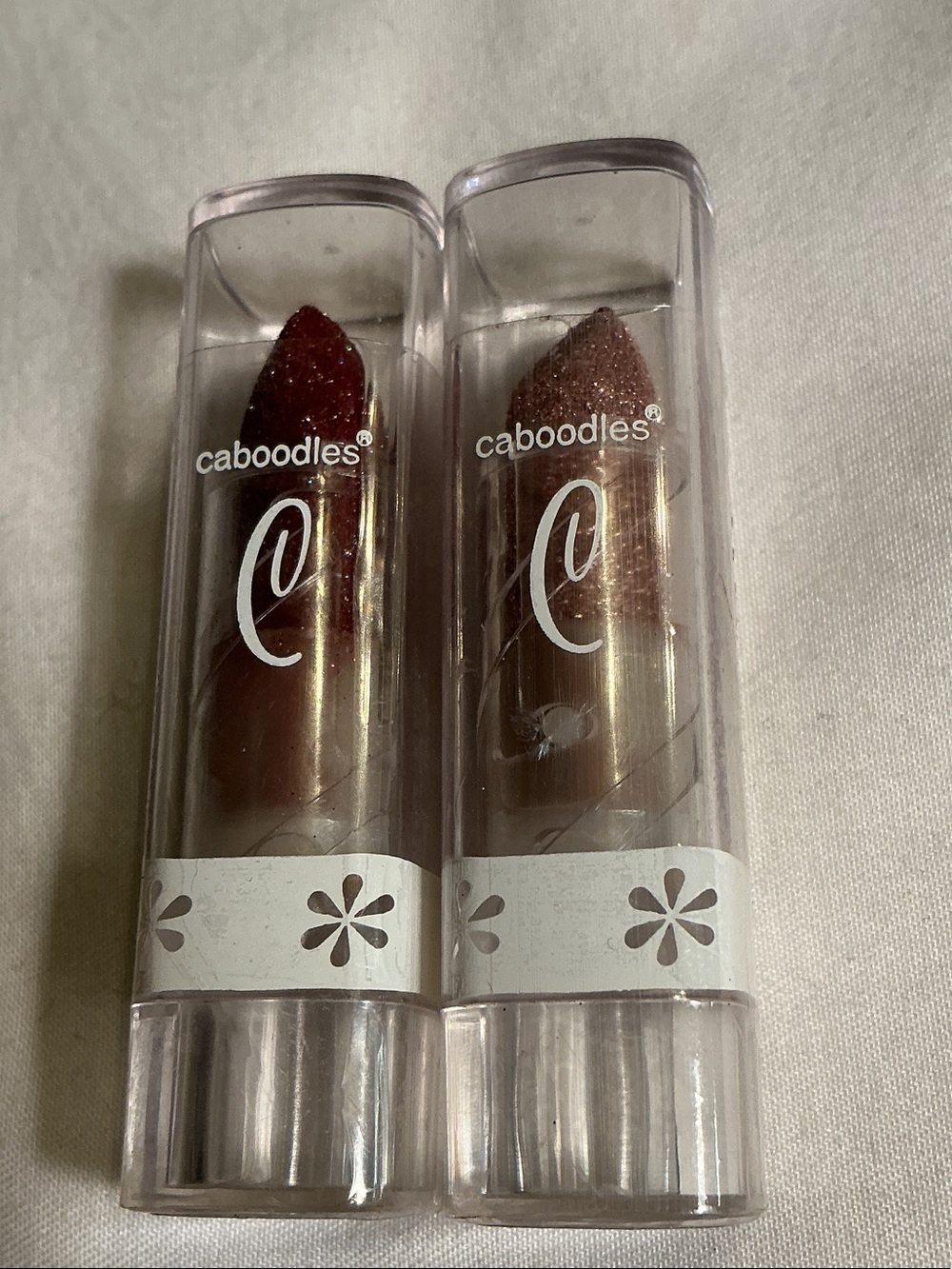 NEW Caboodles Dual Glitter Mini Lipstick Set of 2 - RARE & Discontinued